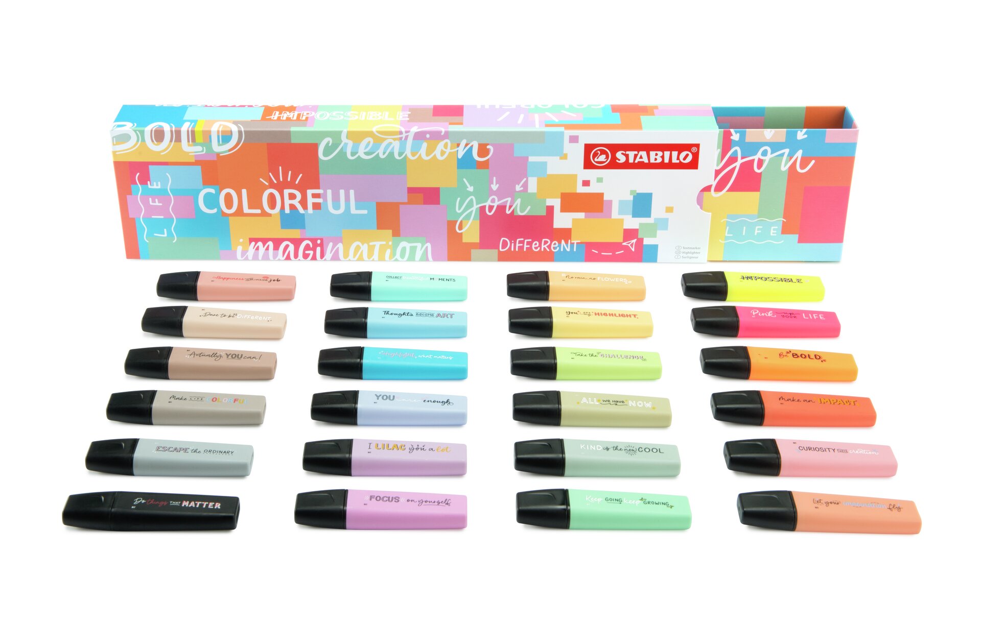 Textmarker STABILO BOSS ORIGINAL, Pastellmarker, Farbstifte, Kreativset, Marker-Stifte, Helle Farben