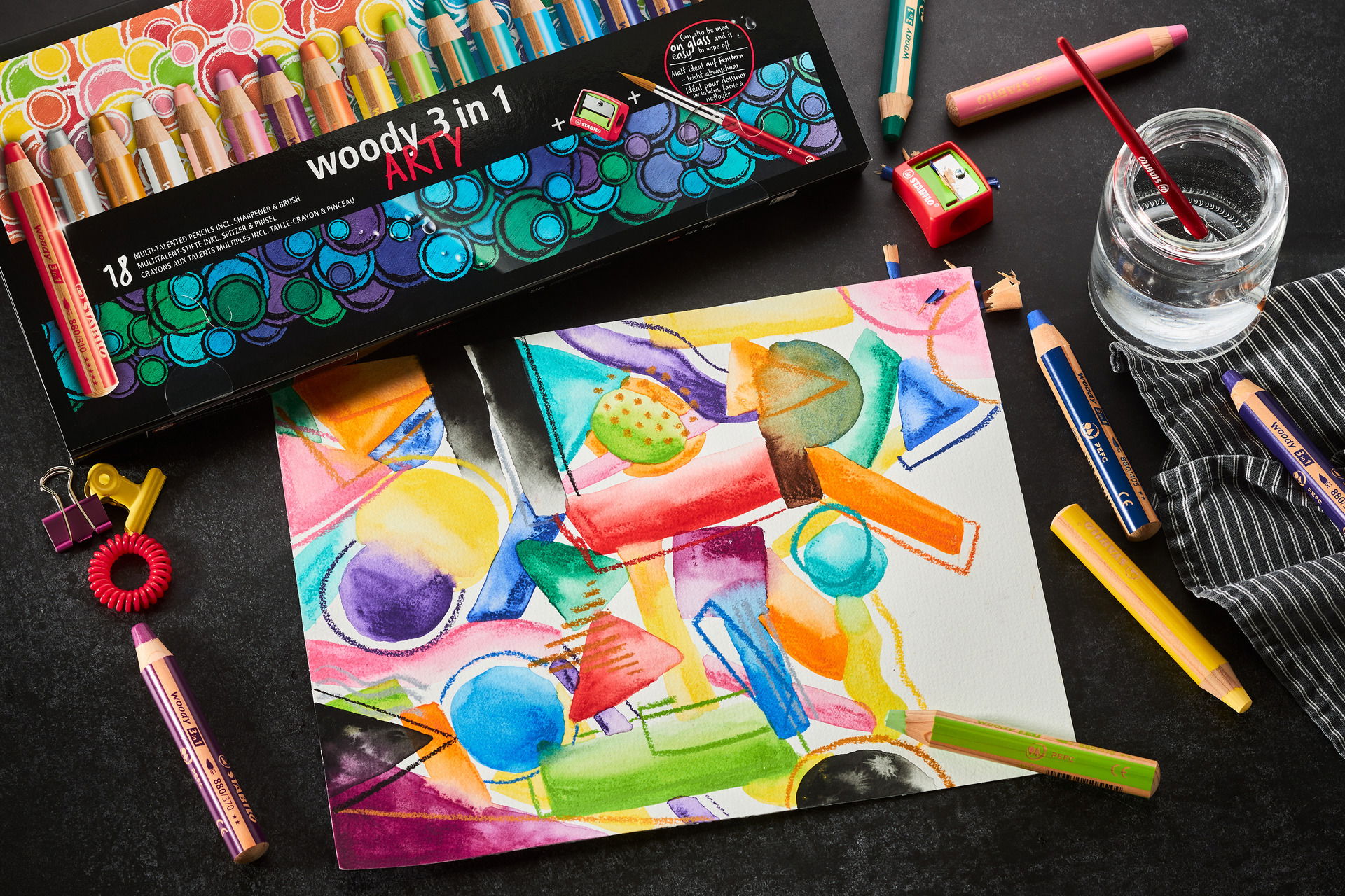 Crayons de couleurs STABILO woody 3 in 1 ARTY