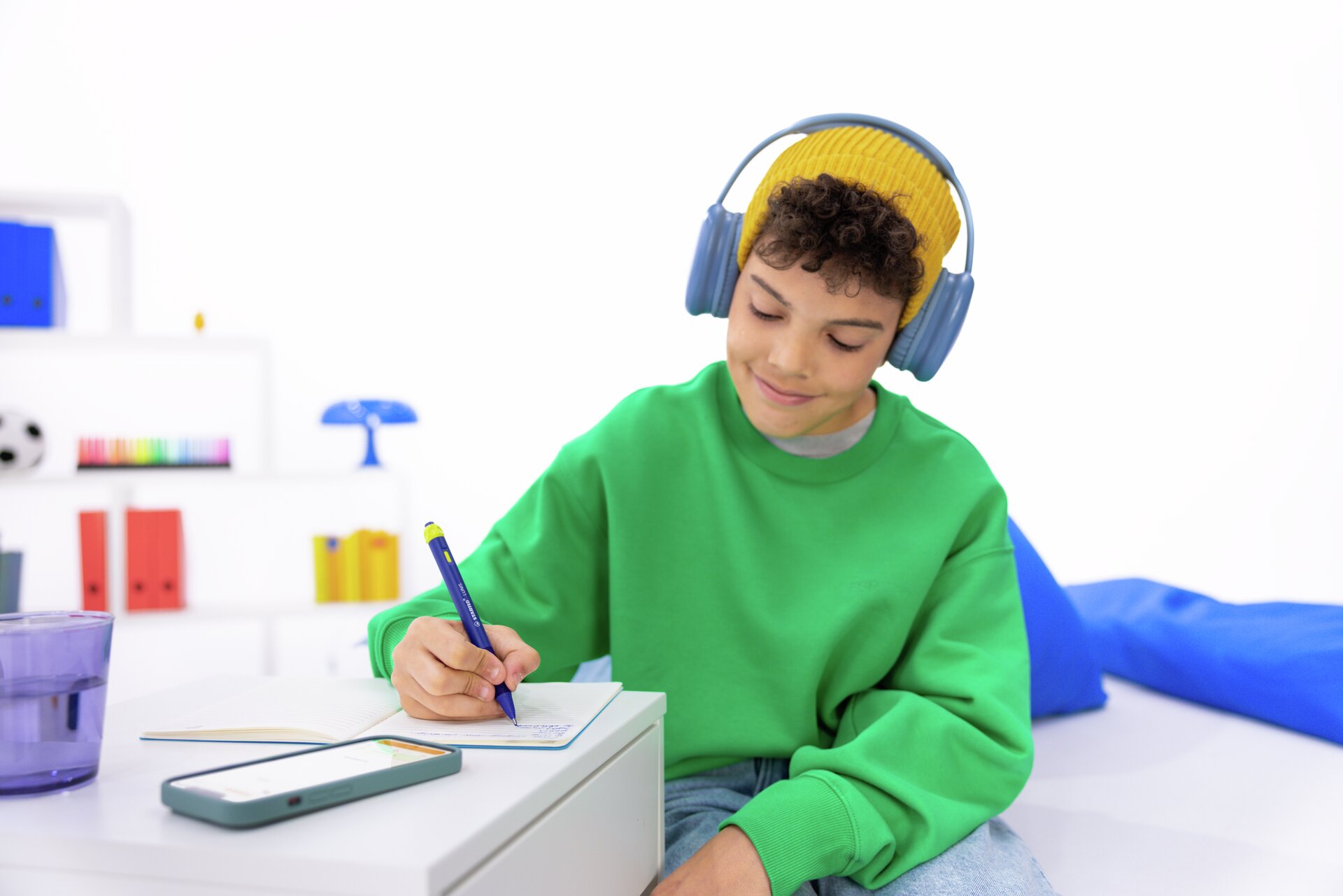 STABILO DigiPen, Kinder, Kopfhörer, Gelb, Grün, Schreibset