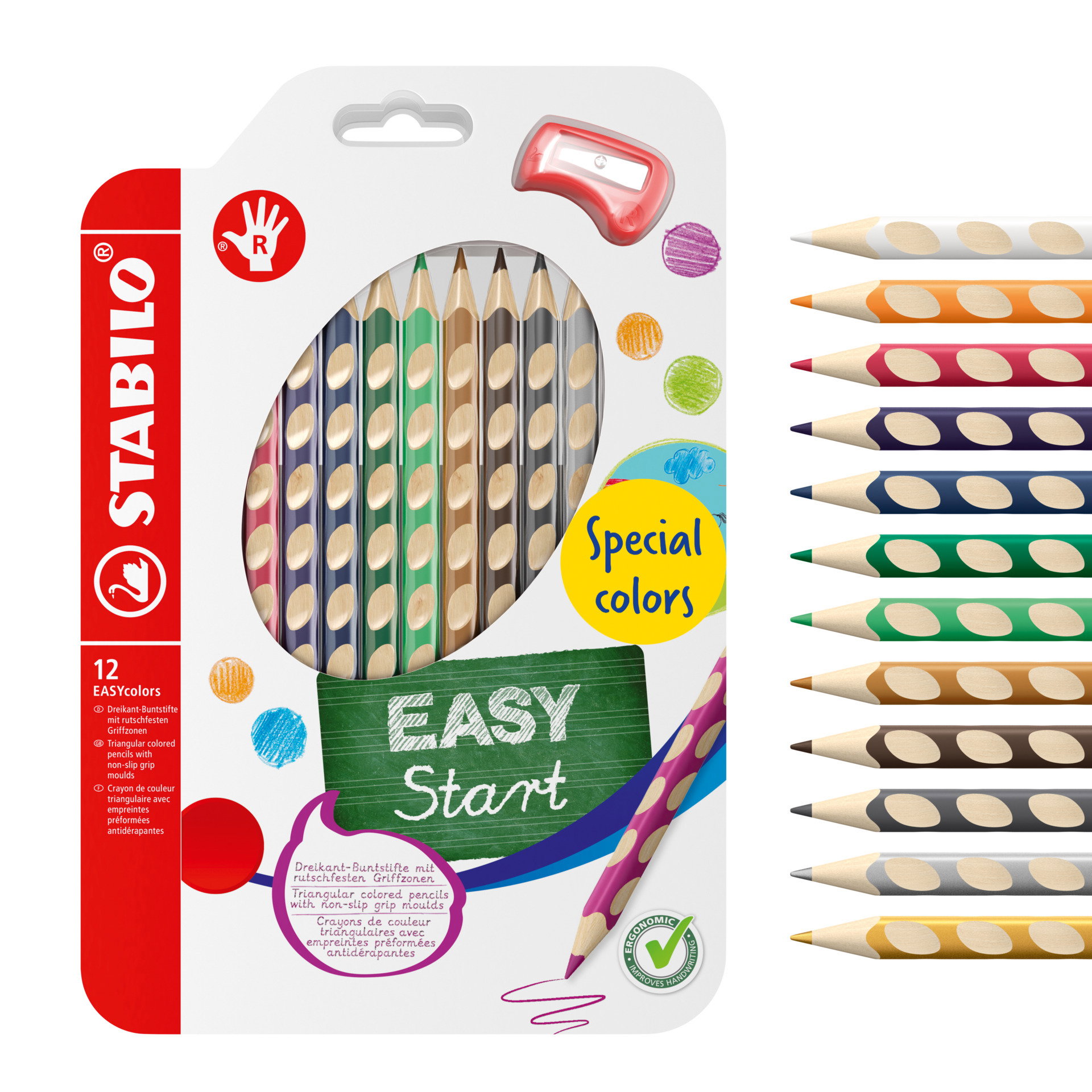 Crayon de couleur ergonomique STABILO EASYcolors Crayons de couleurs STABILO EASYcolors
