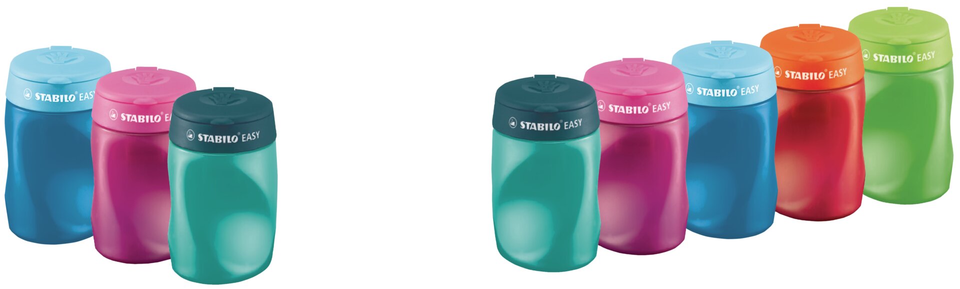 Ergonomické ořezávátko se zásobníkem zvlášť pro leváky a praváky STABILO EASYsharpener Ergonomické ořezávátko se zásobníkem zvlášť pro leváky a praváky STABILO EASYsharpener
