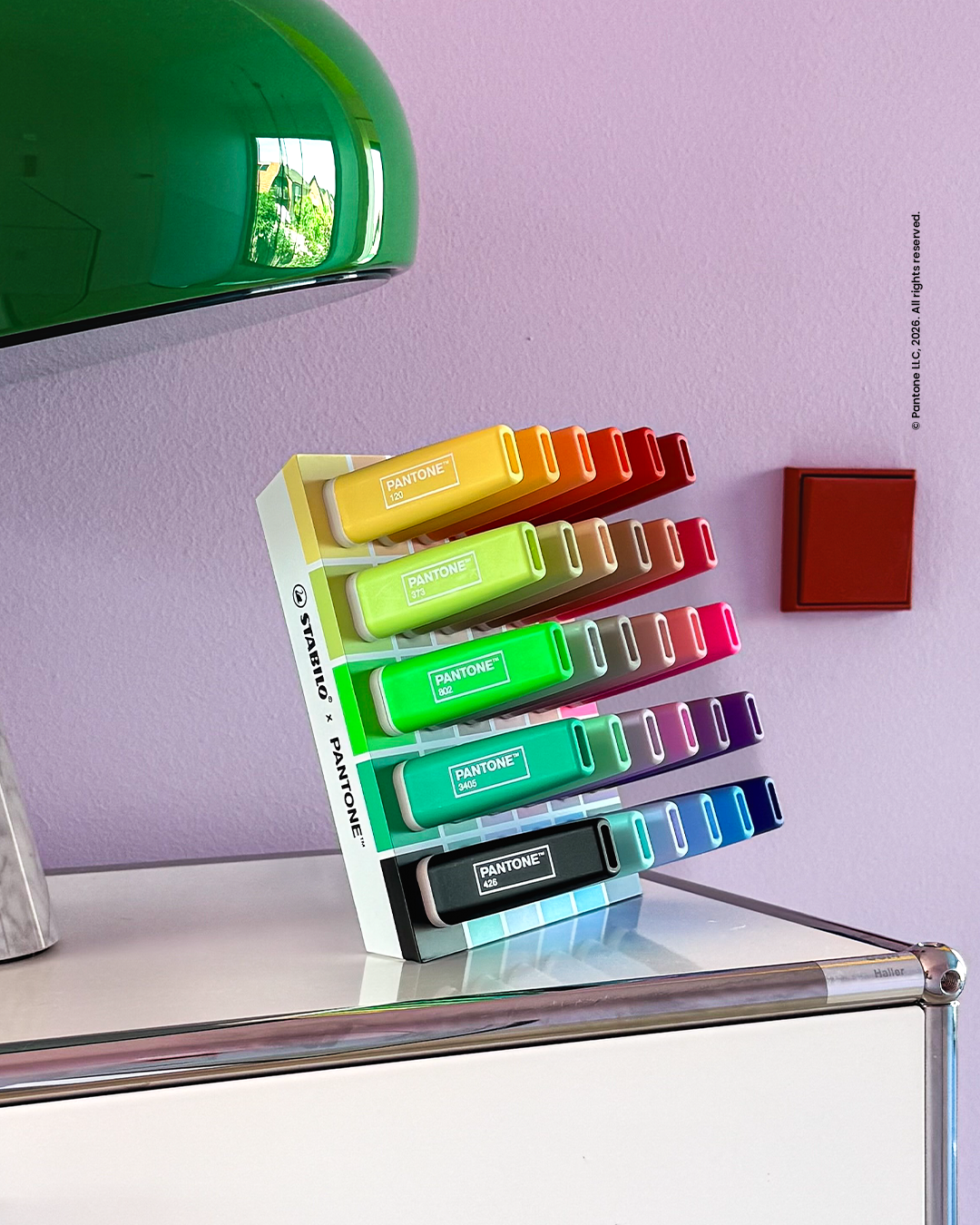 Textmarker-Set, Farbpalette, Mehrfarbig, Kunststoff, Pantone-Design