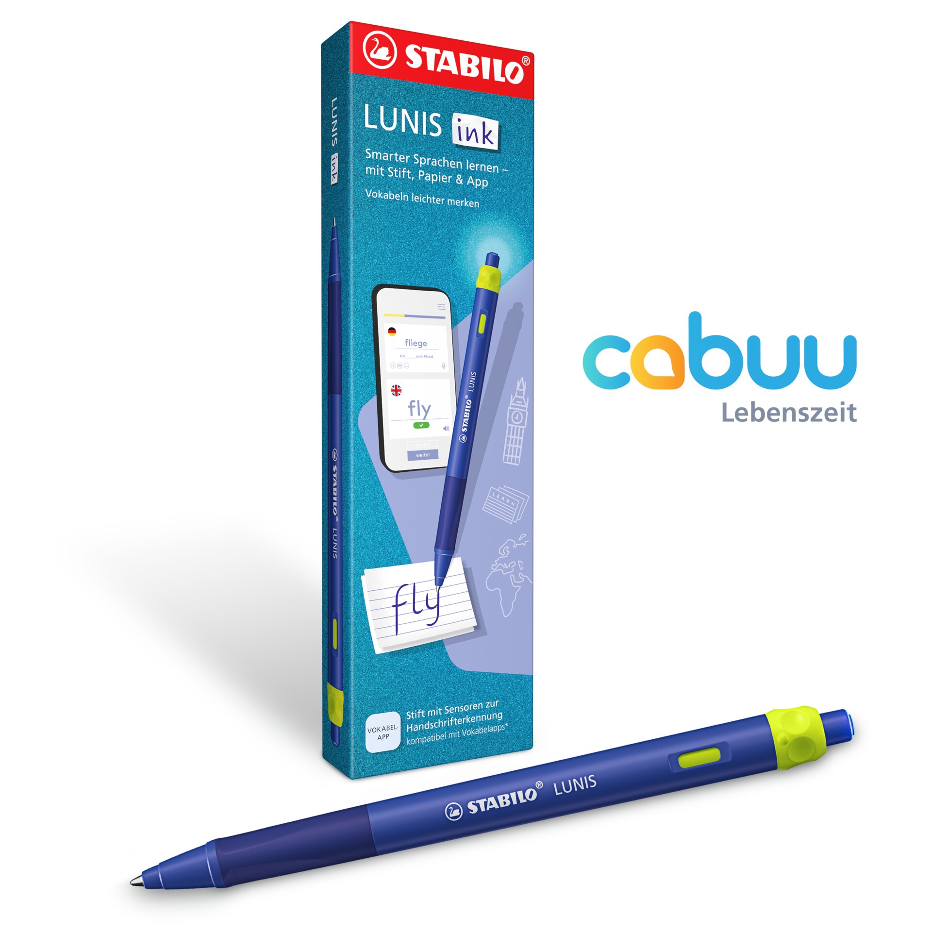 Smarter Kugelschreiber STABILO LUNIS ink X cabuu Lebenszeit STABILO DigiPen