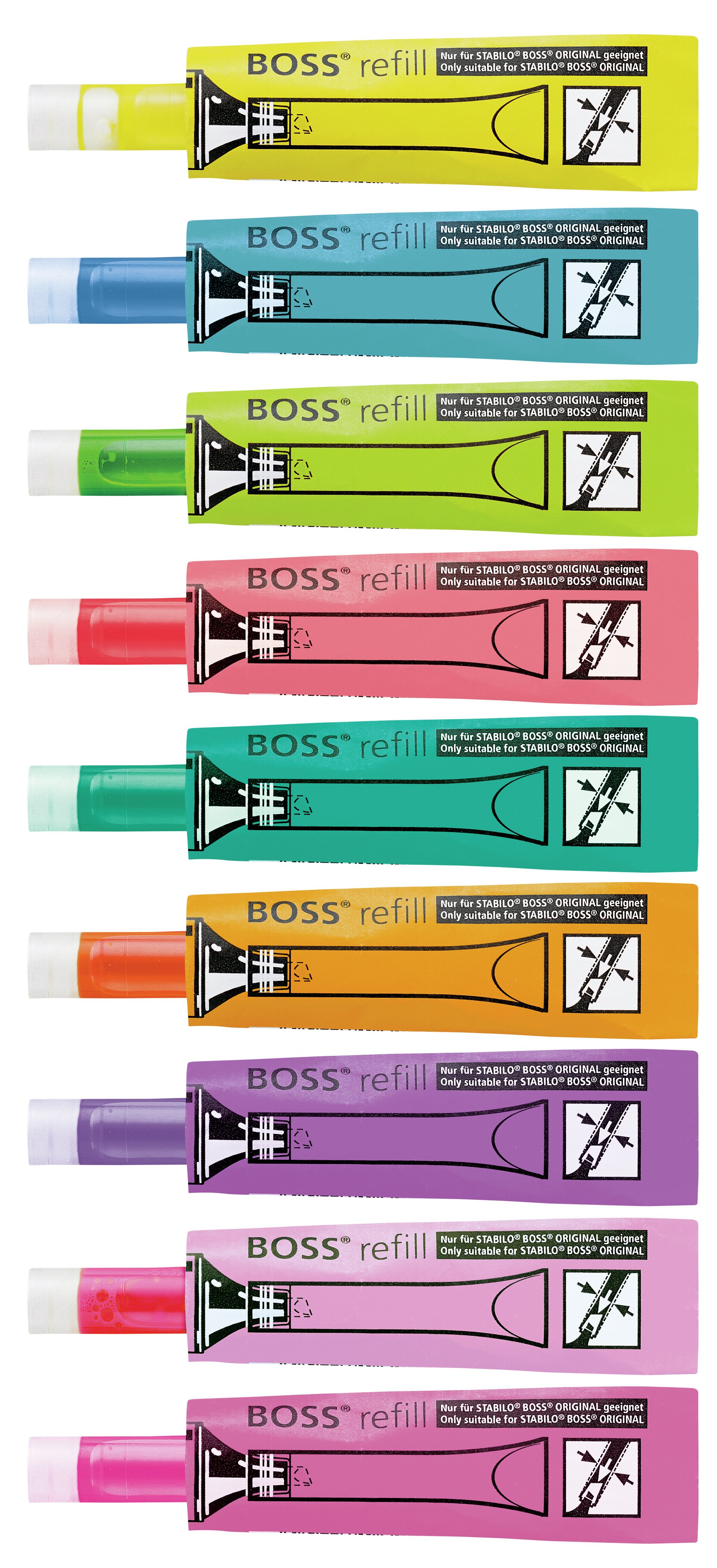 highlighter, neon, set, recto, colored-tubes