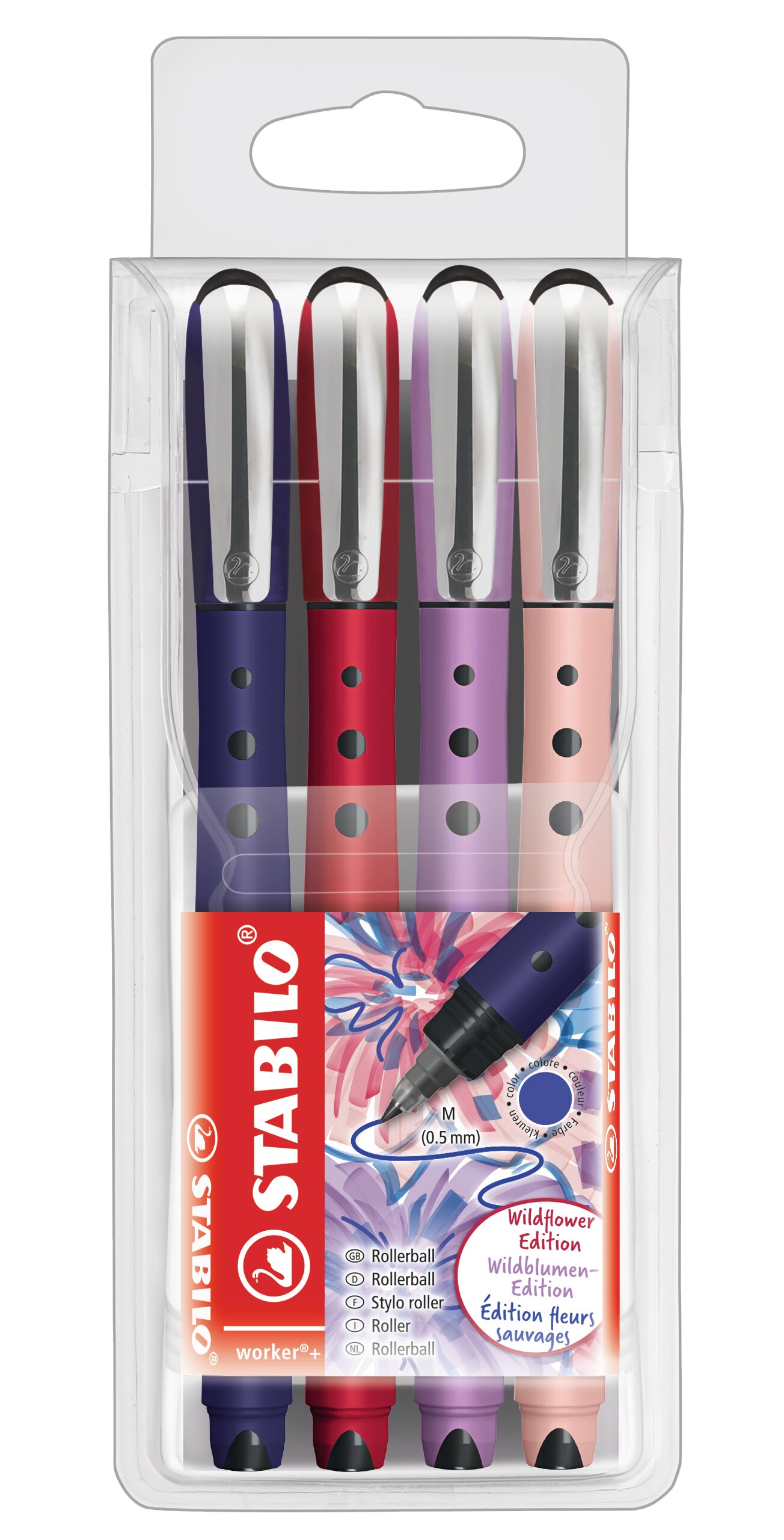 Tintenroller STABILO worker+ medium NatureCOLORS Wildflower Tintenroller STABILO worker+ fine / medium
