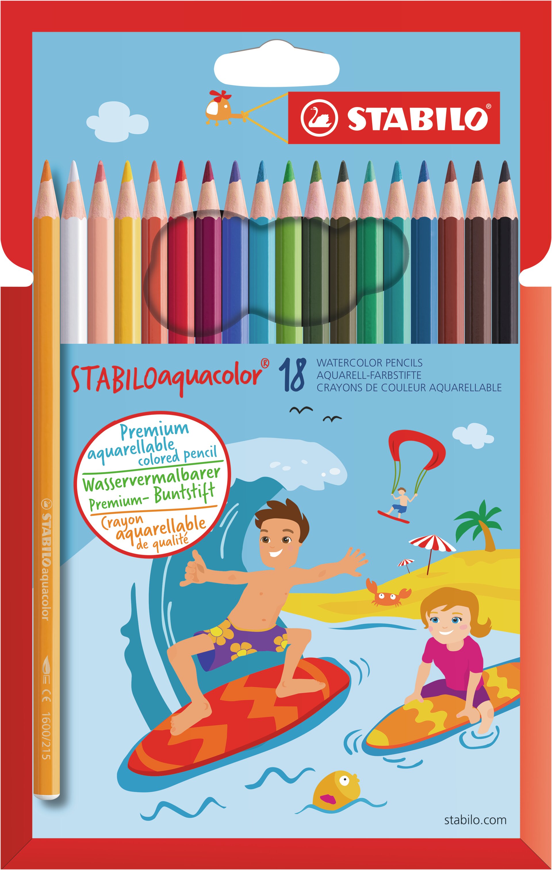 Crayon de couleur aquarellable STABILOaquacolor Crayons de couleurs STABILOaquacolor