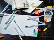 Fasermaler STABILO Pen 68 brush, Marker, Markerpens, Kunstbedarf, Farbige Stifte, Zeichenpapier