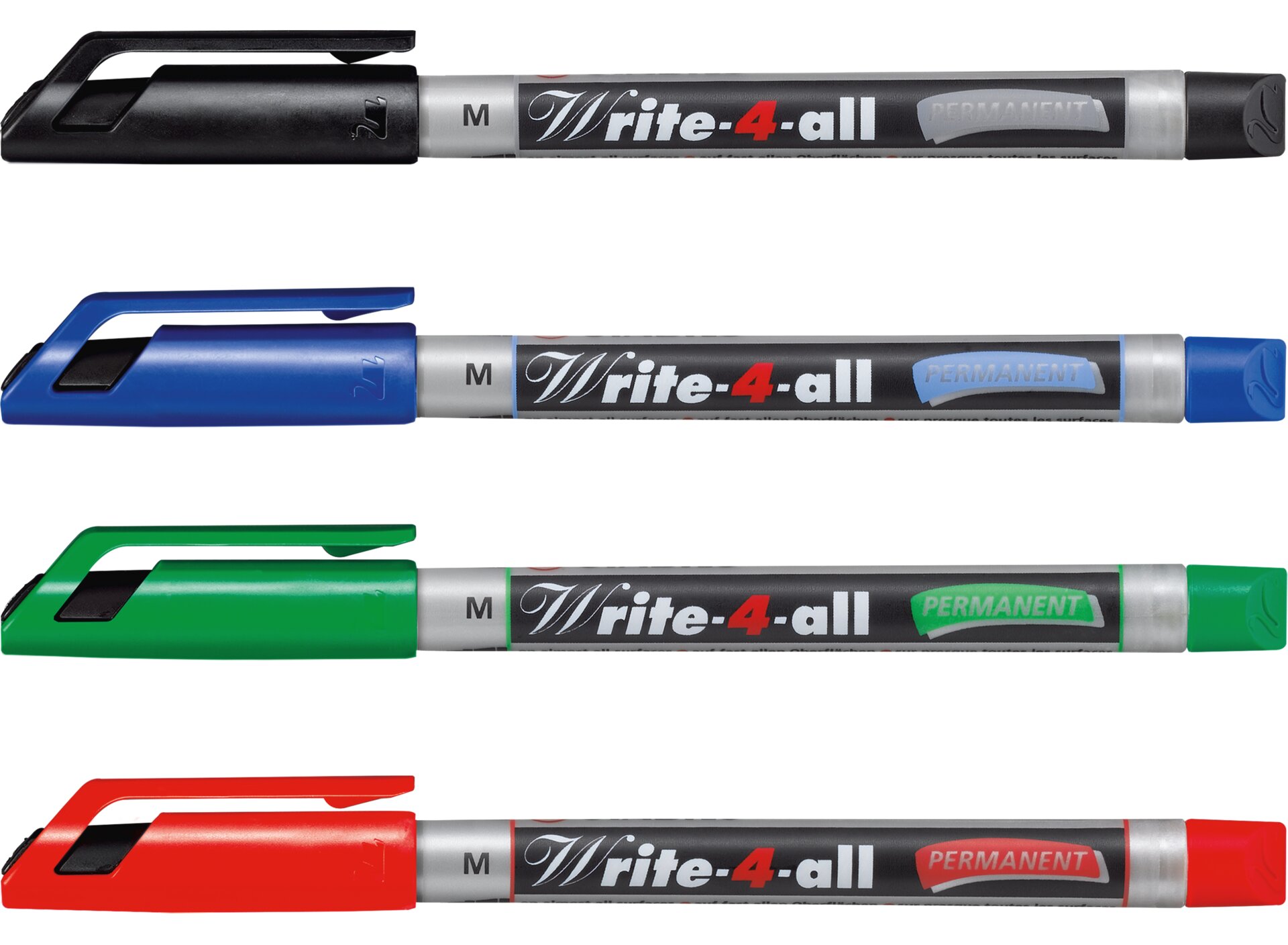 Permanent-Marker STABILO Write-4-all Medium Permanent-marker, Kappe, Wasserfest, Filzstift?, Marker-Vierfach