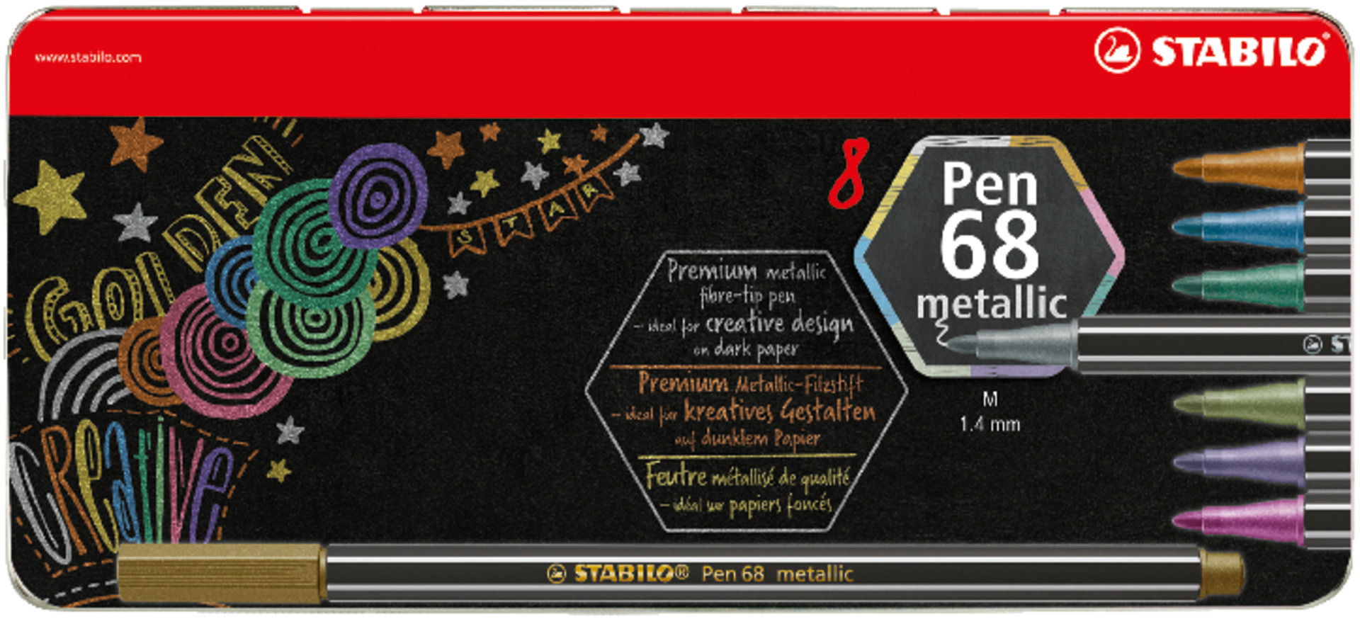 Pennarello STABILO Pen 68 metallic